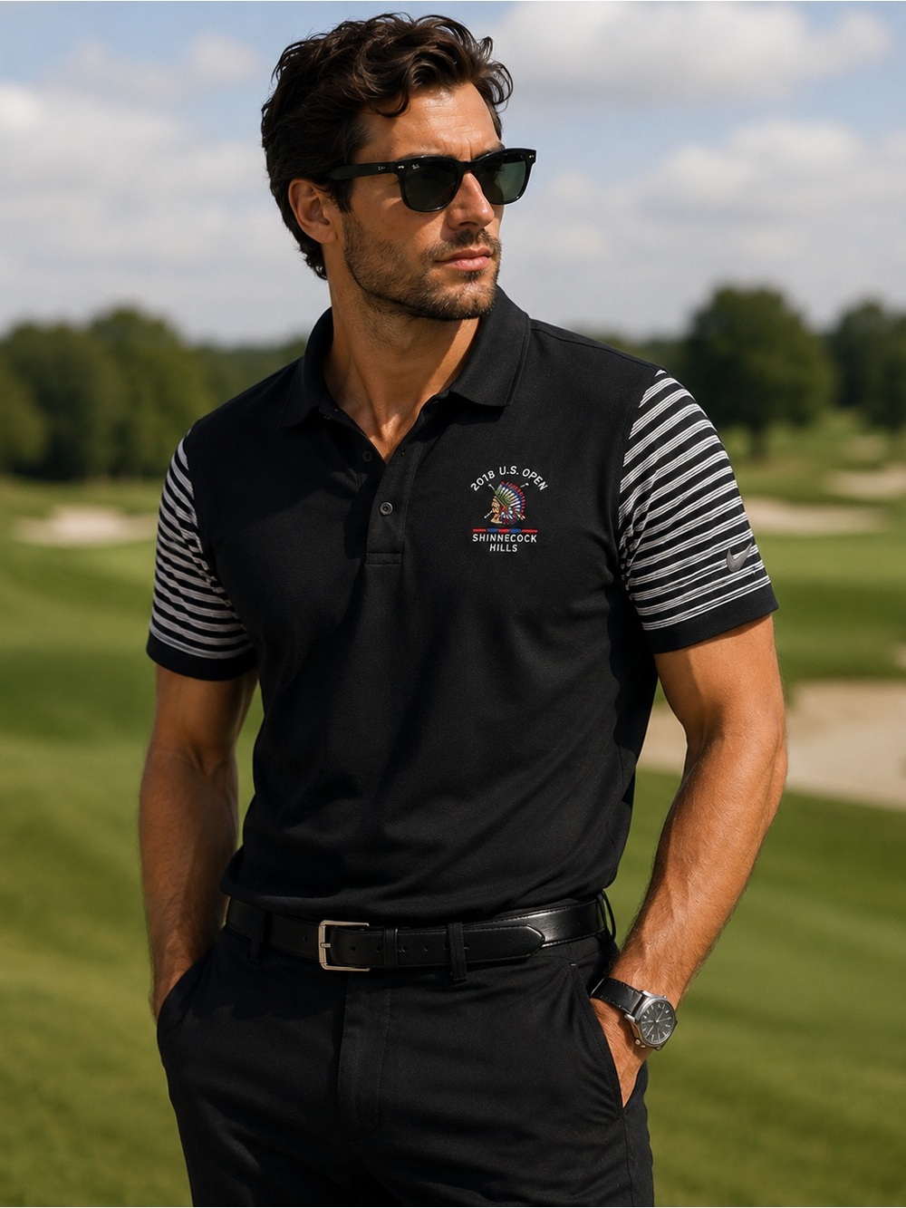 Nike Golf Dri-FIT Polo Men M 2018 U.S. Open Shinnecock Hills New NWT